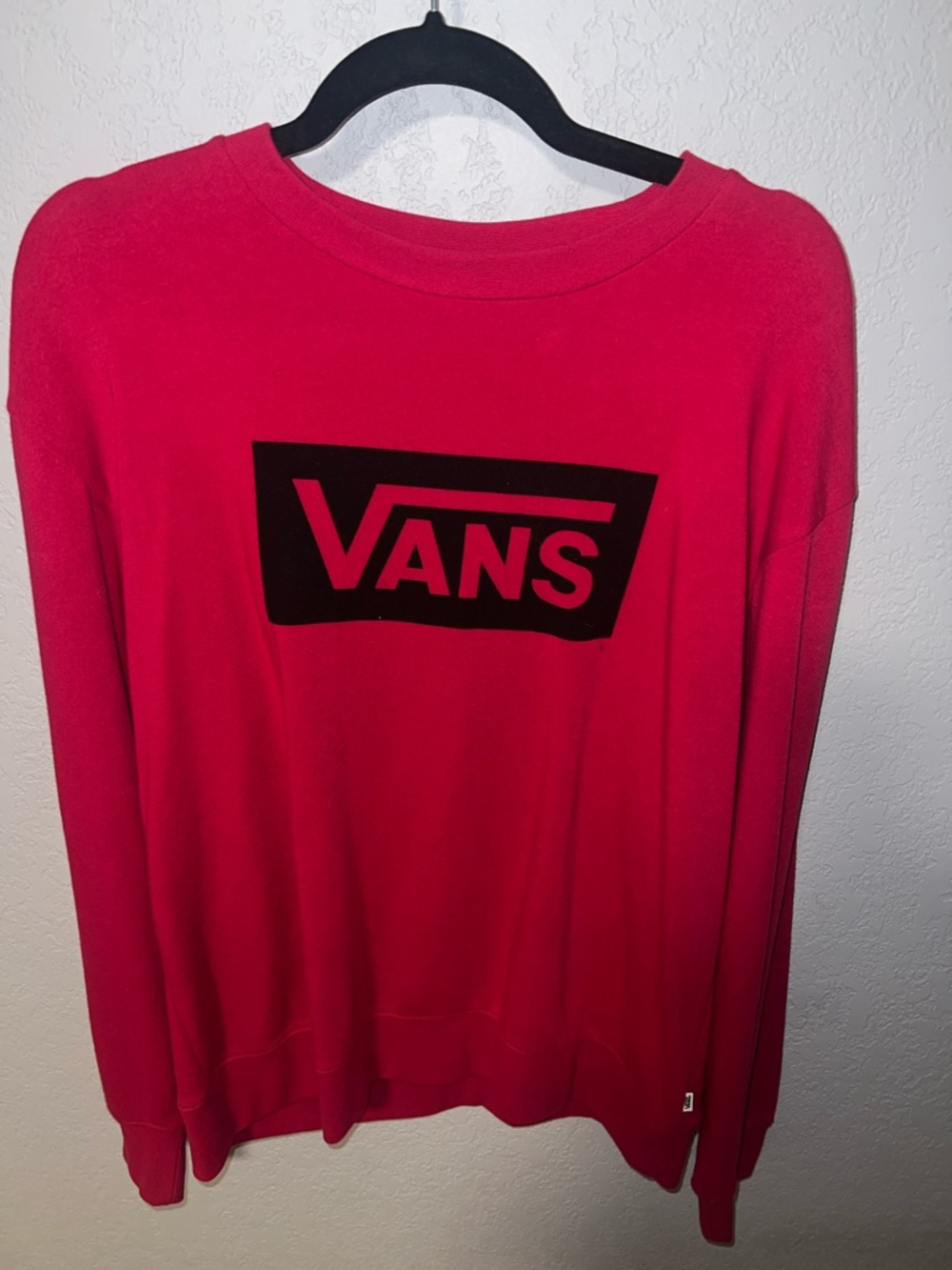 Vans Bright pink Crewneck with Black Logo